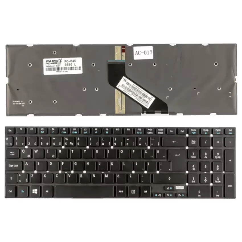 Acer Aspire V17 Nitro VN7-791G-53JN Notebook Klavye Işıklı (Siyah TR)