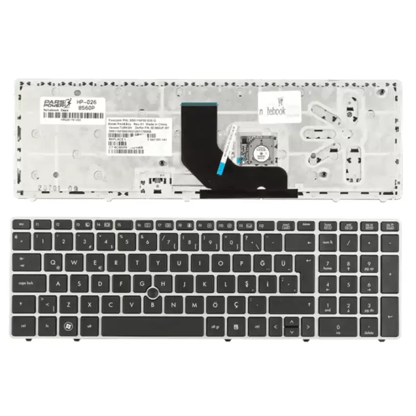 HP ProBook 6570b, 6575B Notebook Klavye (Siyah TR)