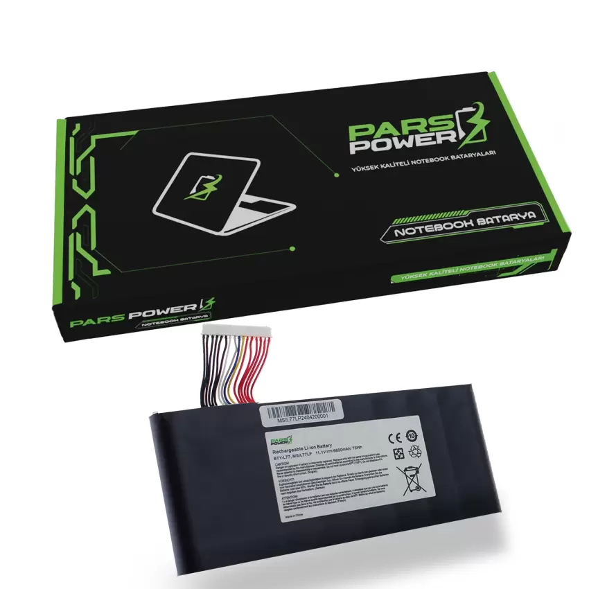 MSI Dominator Pro GT72 G-1666, GT72 Pro-211 Batarya - Pil (Pars Power)