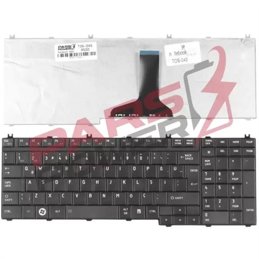 Toshiba Satellite F501, L350, L350D, L355, L355D Notebook Klavye (Siyah TR)