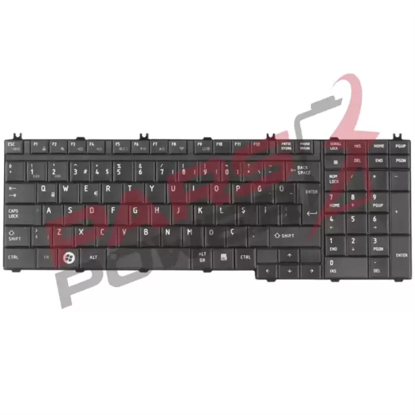 Toshiba Satellite F501, L350, L350D, L355, L355D Notebook Klavye (Siyah TR)