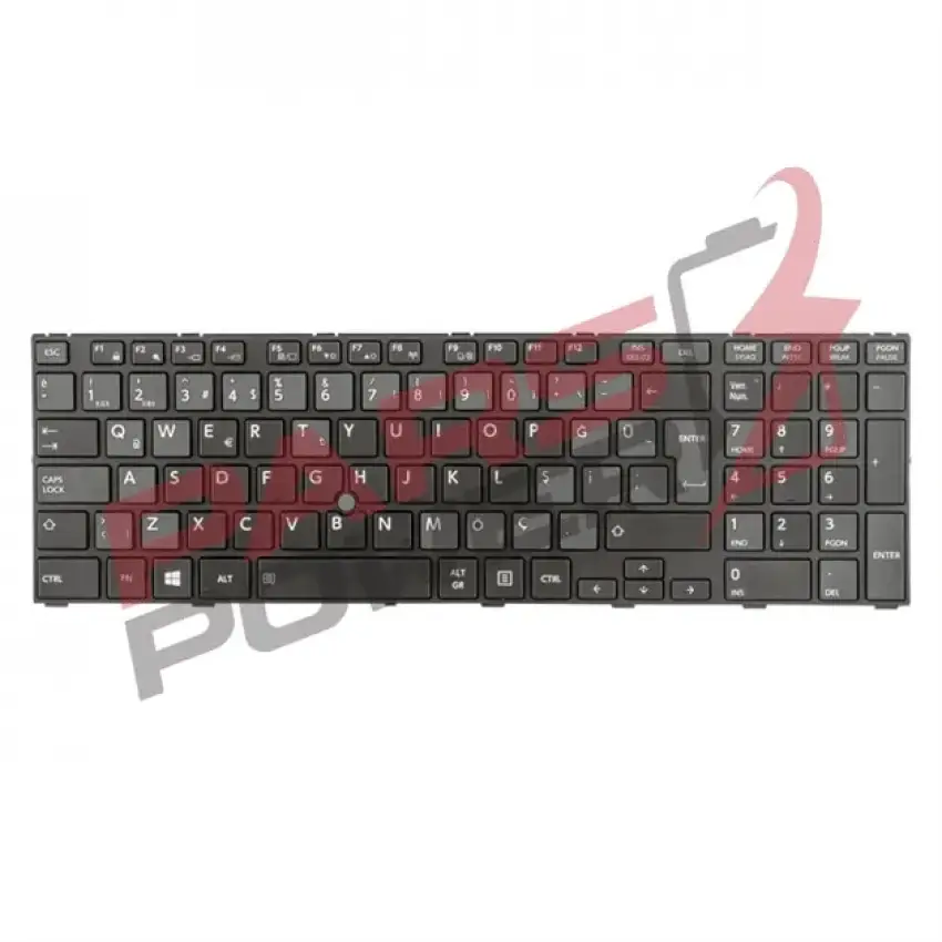 Toshiba Tecra W50-A Serisi Uyumlu Notebook Klavye (Siyah TR)