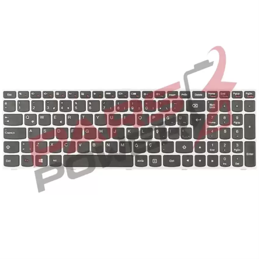 Lenovo G5070 59-431747, 59-431759 Notebook Klavye (Gümüş TR)