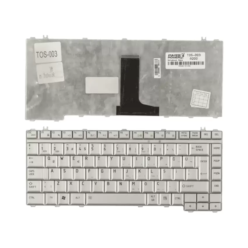 Toshiba Satellite L450-172, L450-173 Notebook Klavye (Gümüş TR)