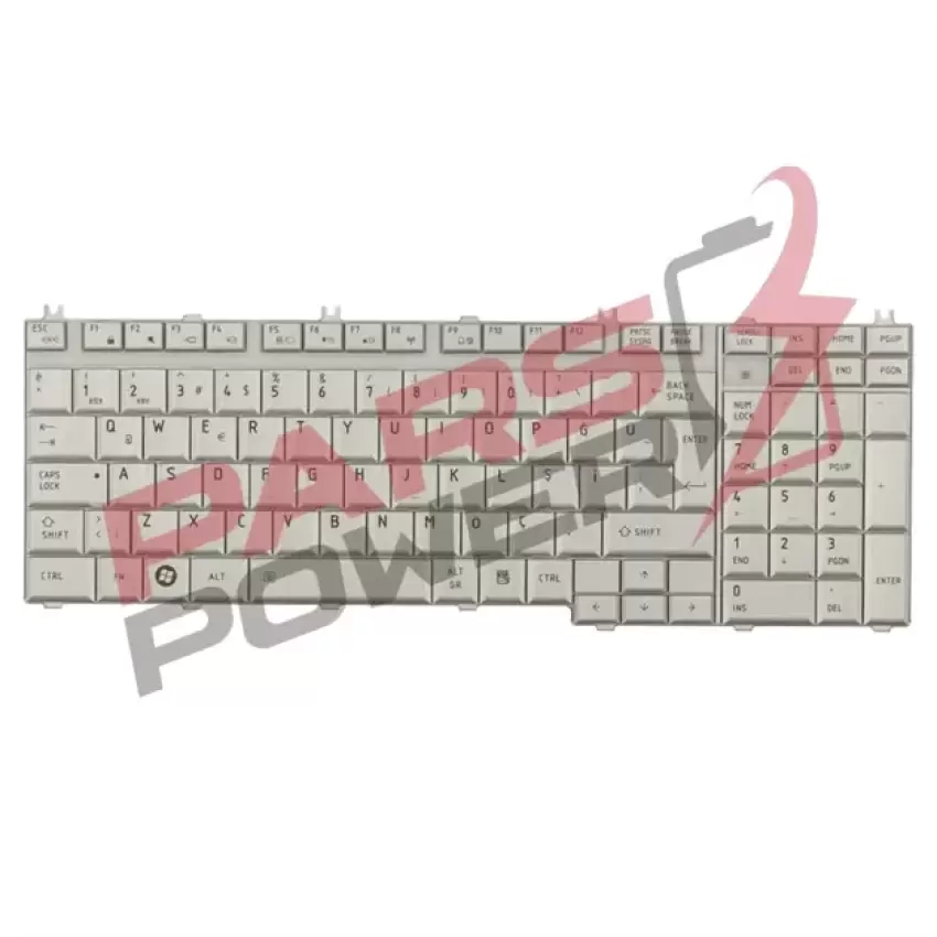 Toshiba Satellite A500, A500D, A505, A505D, L500, L500D, L505, L505D, P300 Notebook Klavye Gümüş