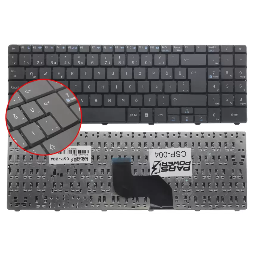 Casper CNU.B980-4K05V-S, CNY.3210-8N35P-G Notebook Klavye (Siyah TR)