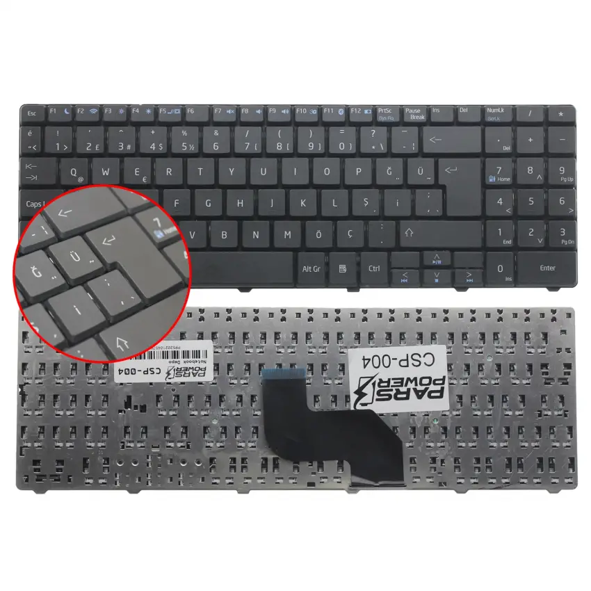 Casper Nirvana A15X, A15YA Notebook Klavye (Siyah TR)
