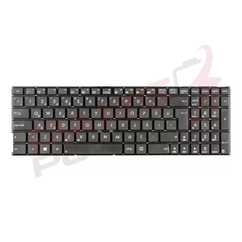 Asus K555LN XO079D, K555LN-XO116D Notebook Klavye (Siyah TR)