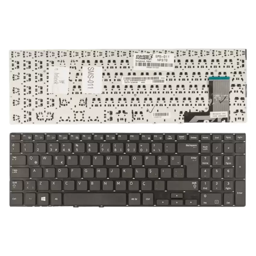 Samsung NP470R5E-X01TR, NP370R5E-S05TR Notebook Klavye (Siyah TR)