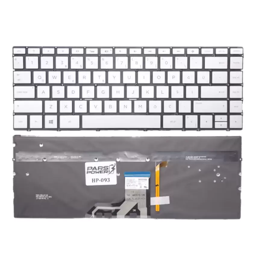 HP Spectre x360 13-af000nt Klavye Işıklı (Gümüş TR)