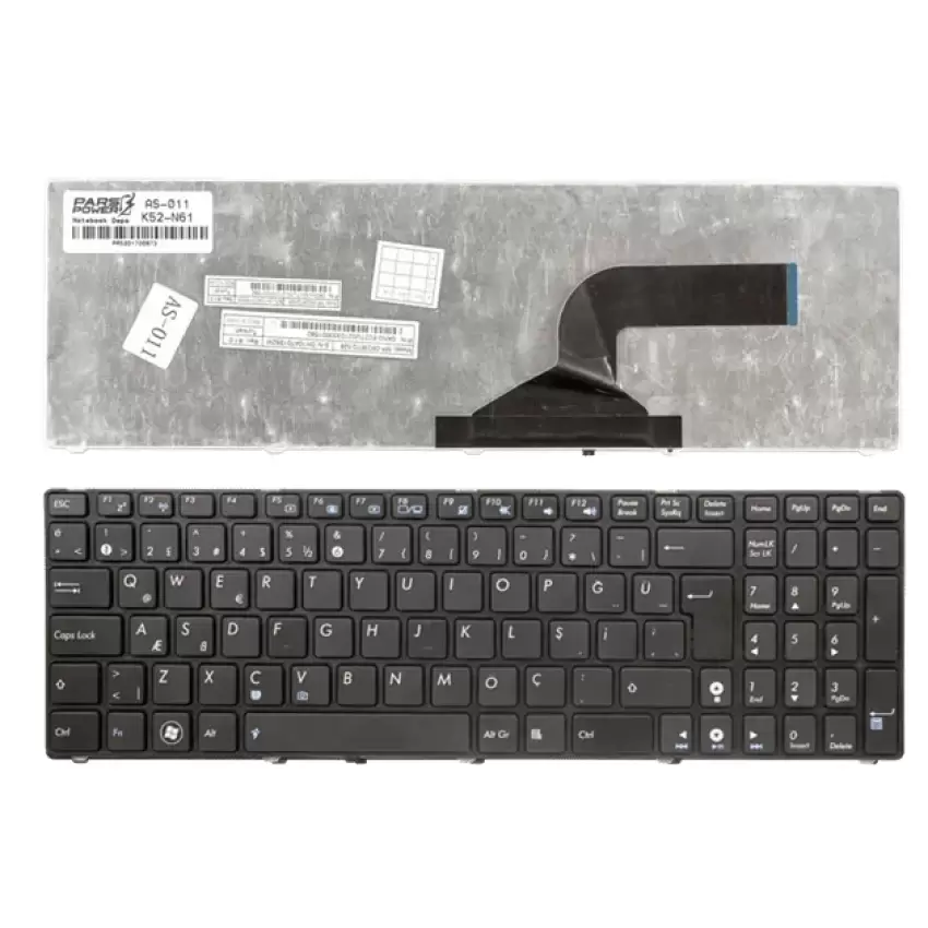 Asus V090546AS1, V090562AK1, V090562AS1 Notebook Klavye (Siyah TR)