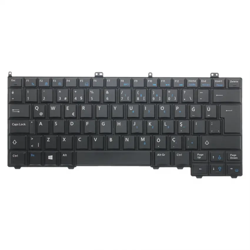 Dell Latitude P40G001, P22S001 Klavye Işıklı (Siyah TR)