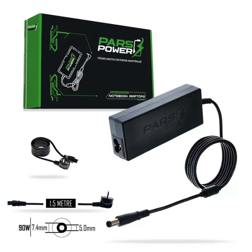 HP Pavilion 7.4x5.0mm 90W 19.5V 4.62A Adaptör Şarj Aleti-Cihazı (Pars Power)