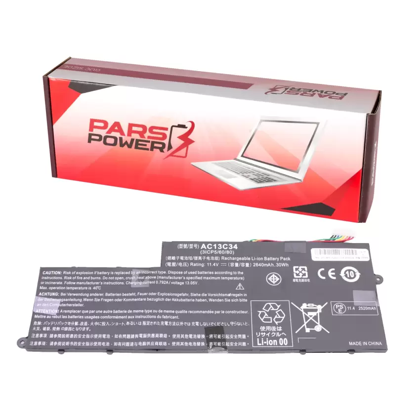 Acer Aspire MS2377, AC13C34 Batarya - Pil (Pars Power)