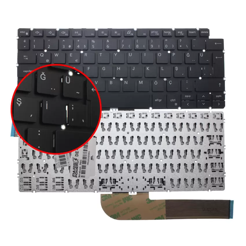 Dell Uyumlu Vostro 5390, 13-5390, 13 5390 Uyumlu Klavye (Siyah TR)