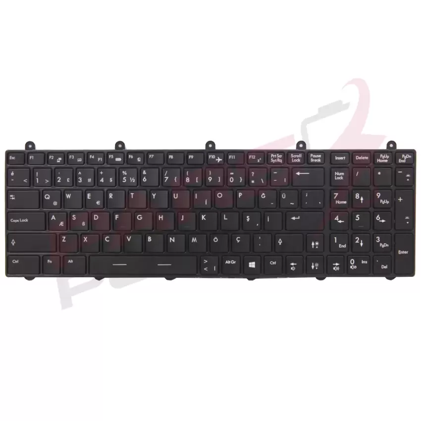 Msi GT70 2OLWS-683US, GE70 2QD-818XTR Notebook Klavye Işıklı (Siyah TR)