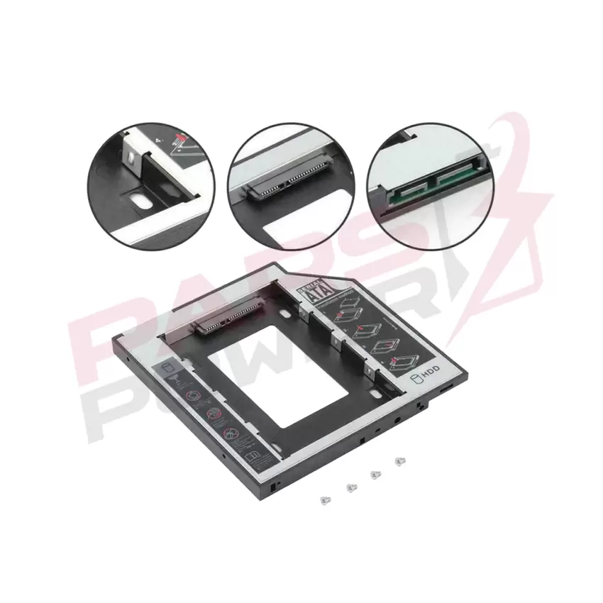 12.7mm SSD-HDD Caddy Notebook Sata 4717p DVD-CD Kutusu - Kızak 
DGRTKN_234