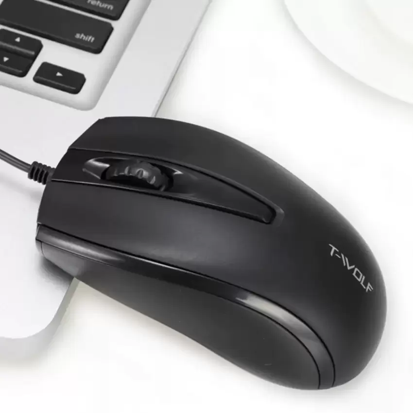 T-Wolf V13 Kablolu Optik Mouse (Siyah)