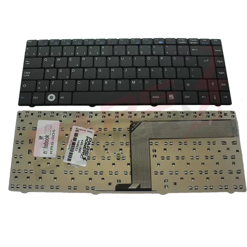 Crea NU4-54EH, NU5-86MB, NU5-64MB Notebook Klavye (Siyah TR)