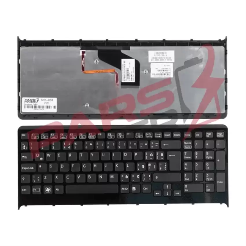 Sony VPCF21AFJ, VPCF21Z1E/B Notebook Klavye Işıklı (Siyah TR)