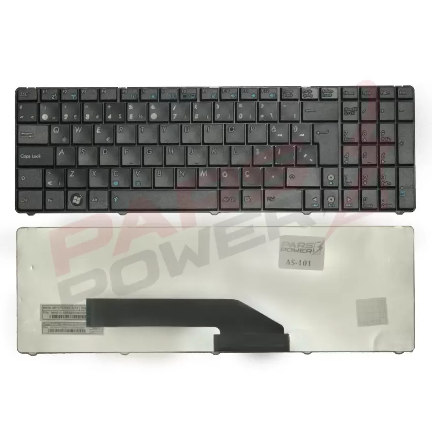 Asus 0KN0-G31TU11, 0KN0-G31US11, V111462CS1 Notebook Klavye (Siyah TR)