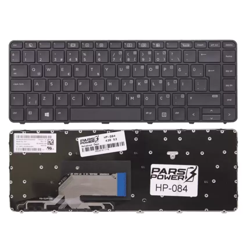 Hp ProBook 440 G4 Z3A11ES, Z3A12ES Notebook Klavye (Siyah TR)