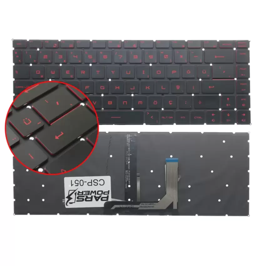 Msi GF63 Thin 10SC-002XTR Klavye Işıklı (Siyah TR)