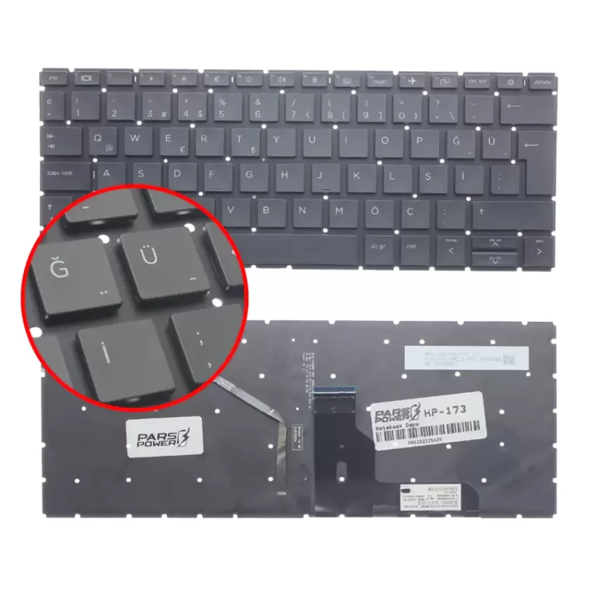 HP ProBook HSN-Q27C, HSN-Q31C Klavye Işıklı (Siyah TR)