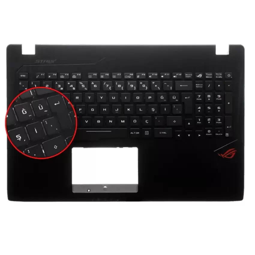 Asus ROG FX553VD-DM767T, FX753VD-GC007 Üst Kasalı Klavye (Siyah TR)