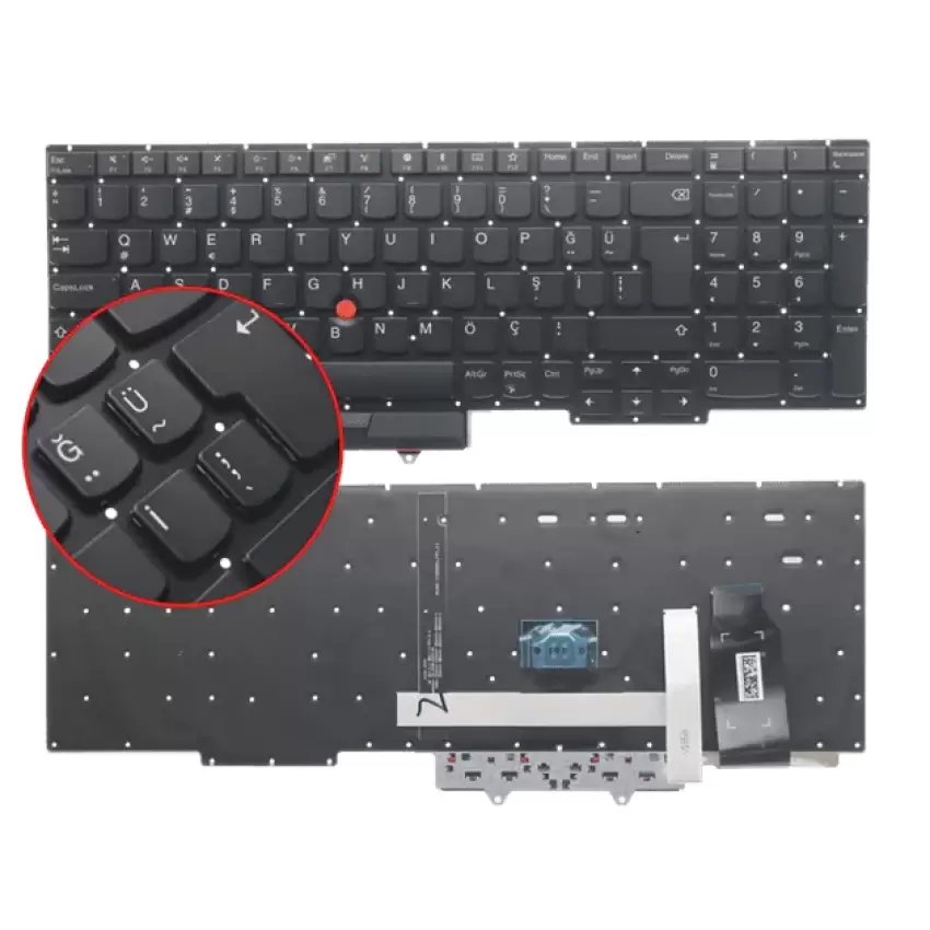 Lenovo ThinkPad E15 20RDS0XP00 Klavye Işıklı (Siyah TR)