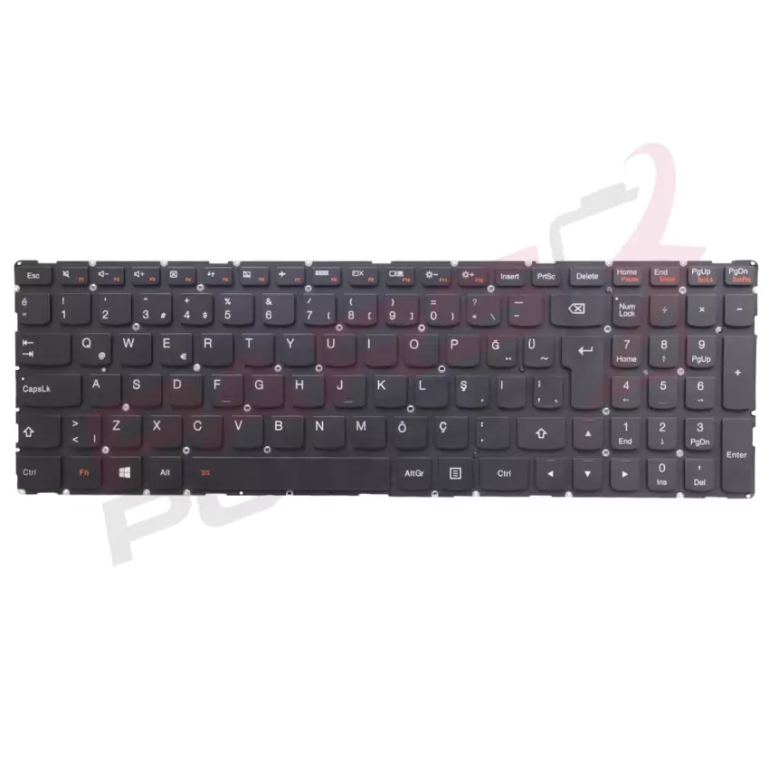 Lenovo ideaPad 700-17ISK Type 80RV Notebook Klavye Işıklı (Siyah TR)