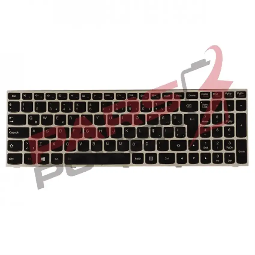Lenovo ideaPad 300-15ISK, 300-17ISK Notebook Klavye Işıklı (Gümüş TR)