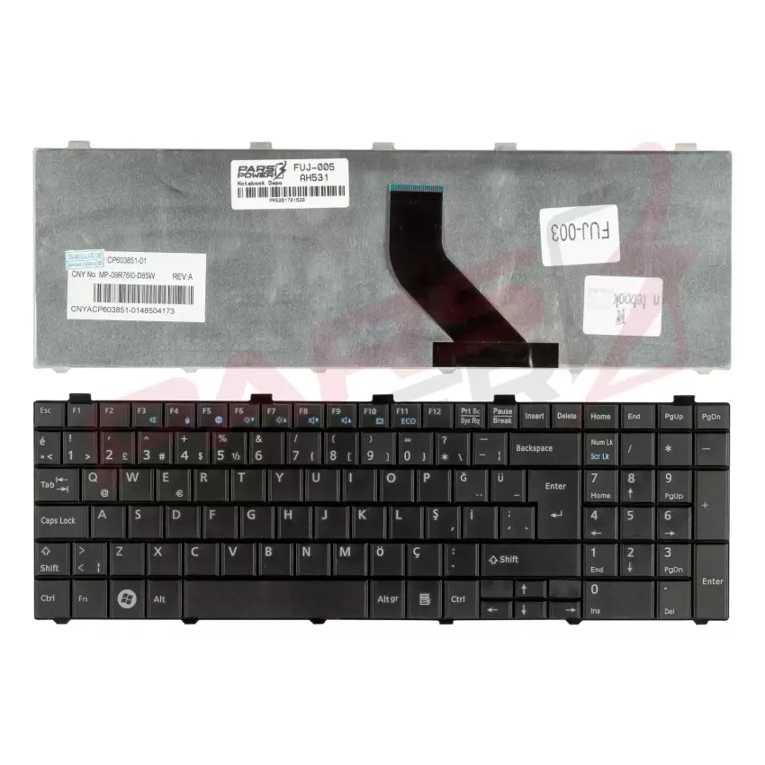 Fujitsu Siemens AH530 GFX , AH530 GL Notebook Klavye (Siyah TR)