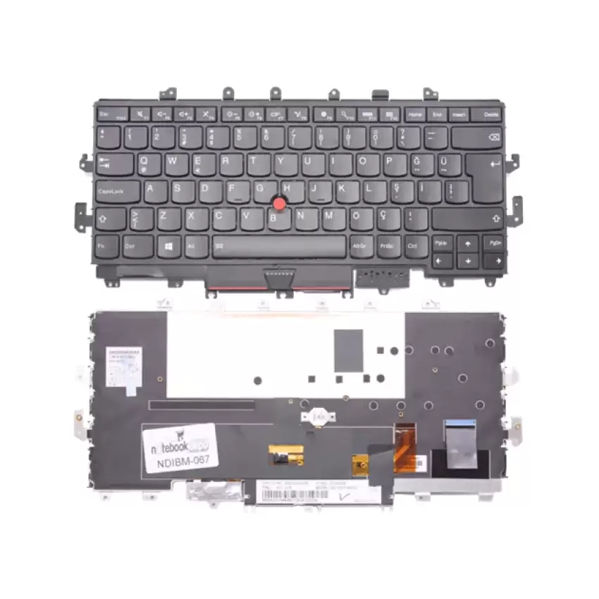 Lenovo ThinkPad NSK-Z80BW Notebook Klavye Işıklı (Siyah TR)