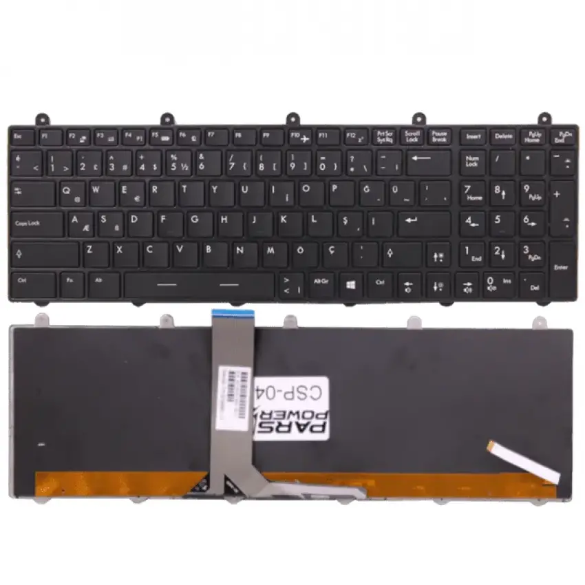 Msi MS-1763, MS-176K, GT780DX Notebook Klavye Işıklı (Siyah TR)