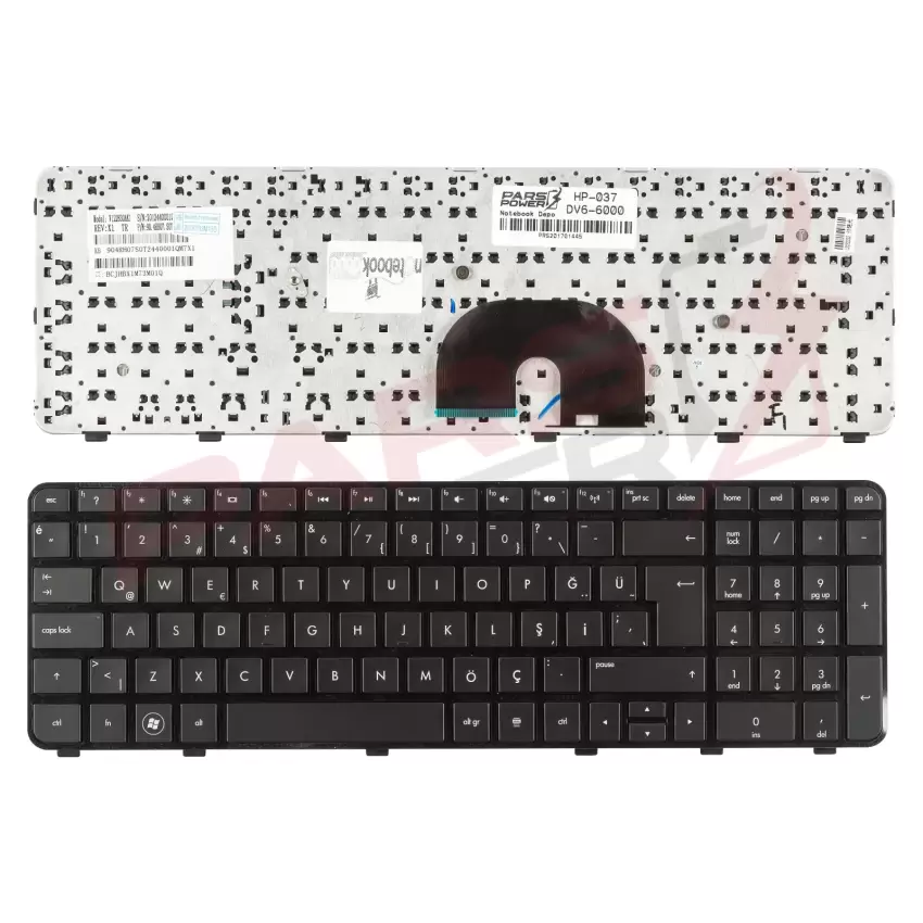 Hp Pavilion dv6-6100st, dv6-6102et Notebook Klavye (Siyah TR)