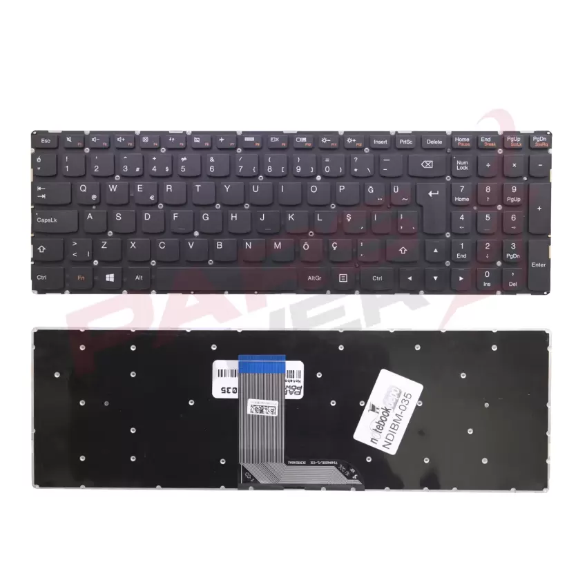 Lenovo 80RU005VTX, 80RU00HVTX Notebook Klavye (Siyah TR)