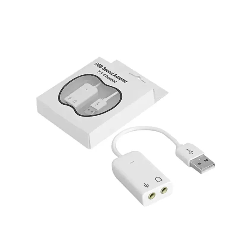 USB 2.0 Kablolu 7.1 Kanal 3.5mm Jack Dönüştürücü Harici Usb Ses Kartı SESUSBW