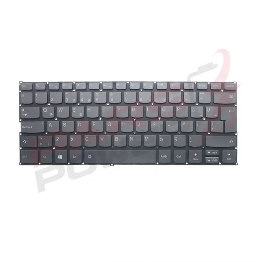Lenovo Yoga C740-14IML Type 81TC Klavye Işıklı (Füme TR)