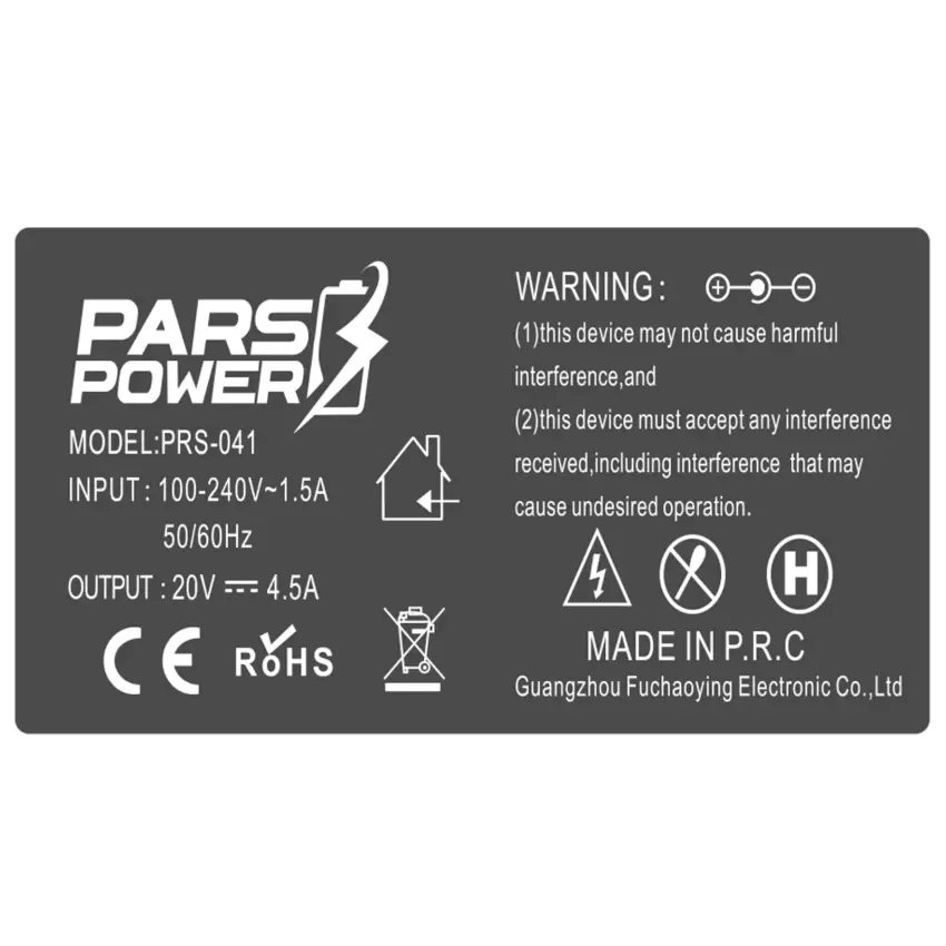 Pars Power PRS-041 90W 20V 4.50A (5.5*2.5mm) ADAPTÖR