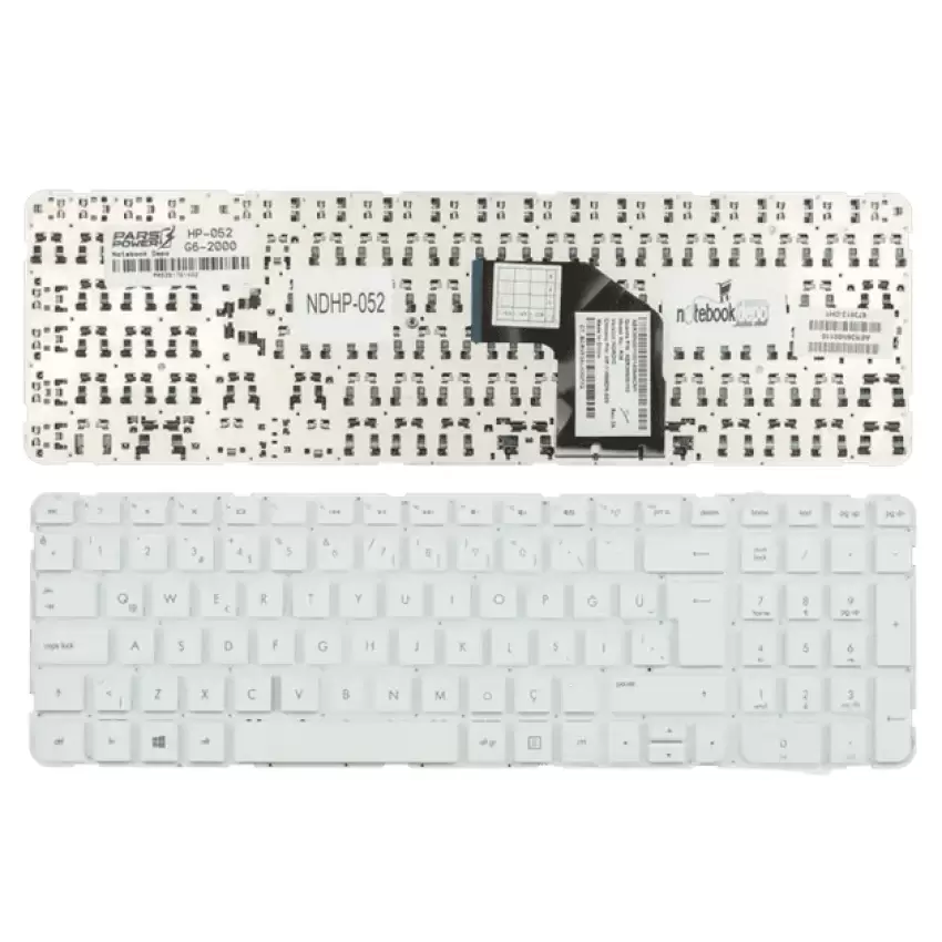 HP Pavilion g6-2000 Serisi Notebook Klavye (Beyaz TR)