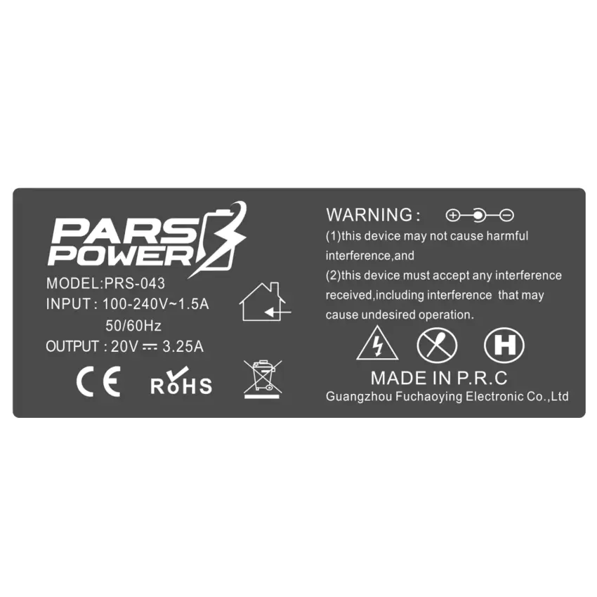 Pars Power PRS-043 65W 20V 3.25A (USB) ADAPTÖR