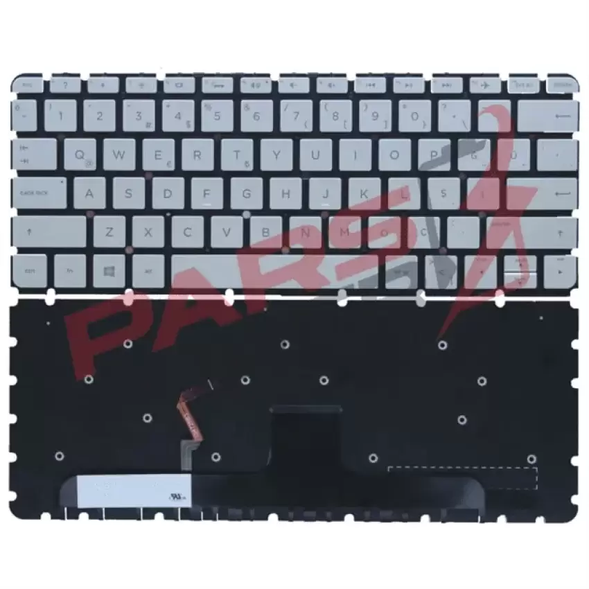 Hp 909620-001, 909620-141 Notebook Klavyesi (Işıklı Gümüş TR)