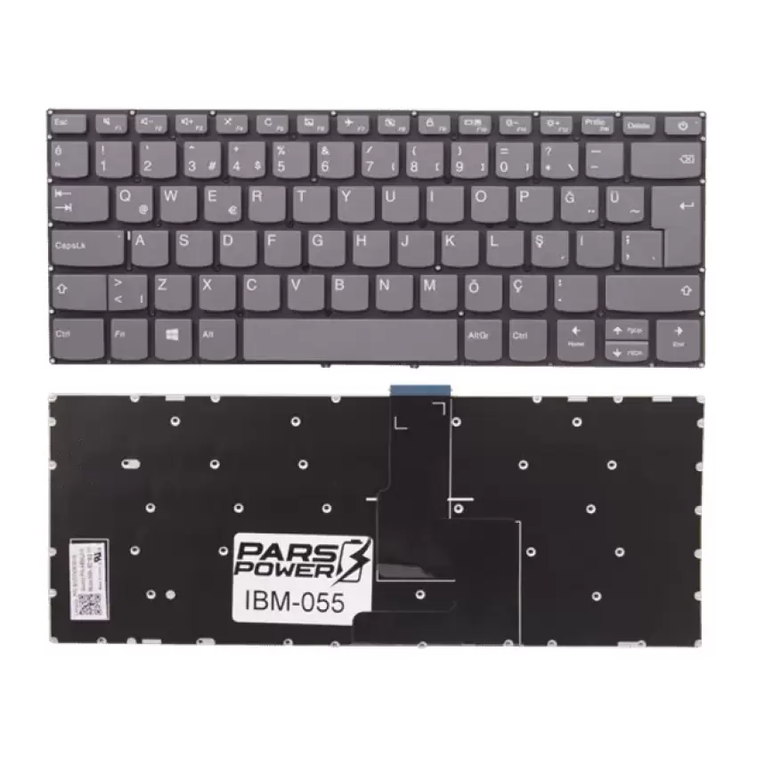 Lenovo ideaPad 81A50027TX, 81A5007VTX Notebook Klavye (Füme TR)