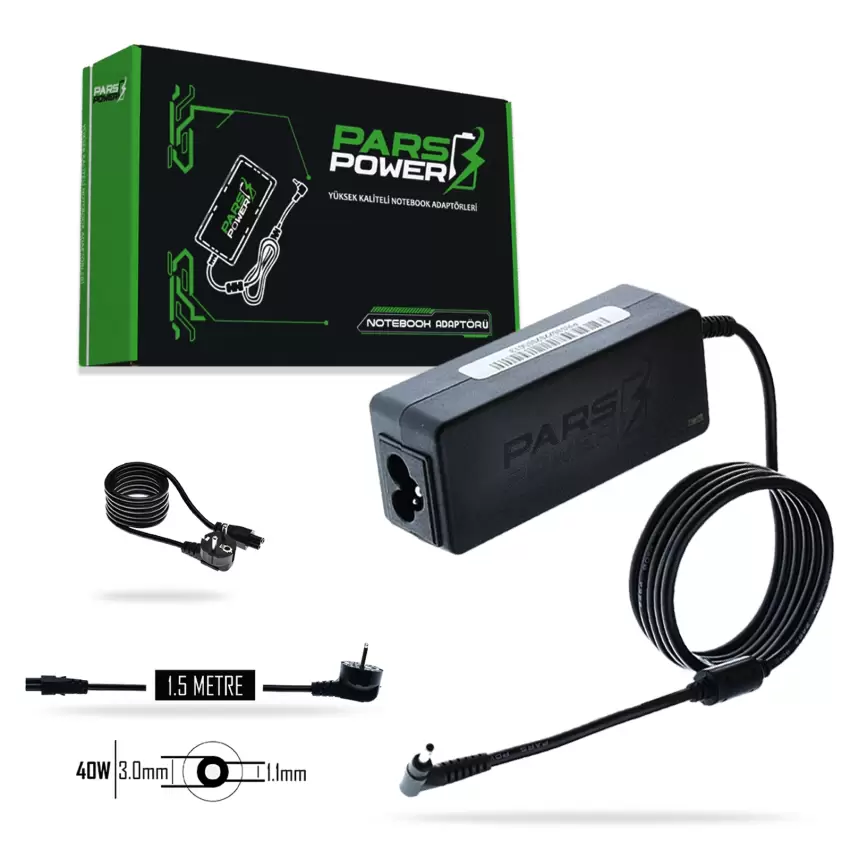 Pars Power PRS-062 40W 19V 2.1A (3.0*1.1mm) ADAPTÖR