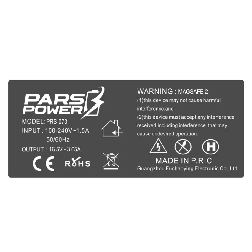 Pars Power PRS-073 60W 16.5V 3.65A MAGSAFE 2 ADAPTÖR