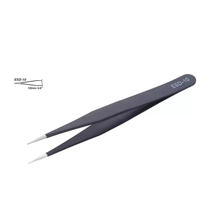 ESD-010 Antistatik Elektronikçi Cımbızı - Çelik Tweezer