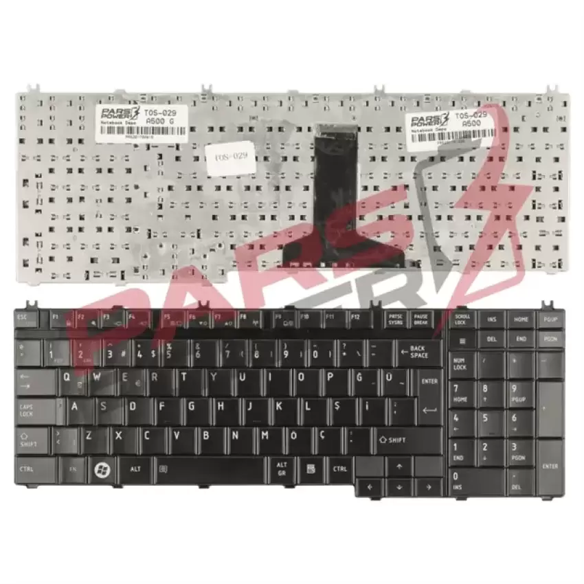 Toshiba Satellite L500D-14X, L500D-15M Notebook Klavye (Siyah TR)