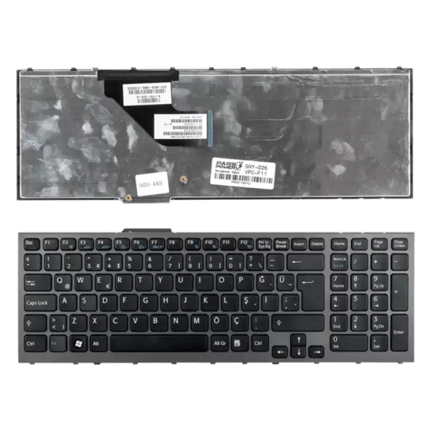 Sony Vaio VPCF13F4E, VPCF13J0E Klavye (Siyah TR)