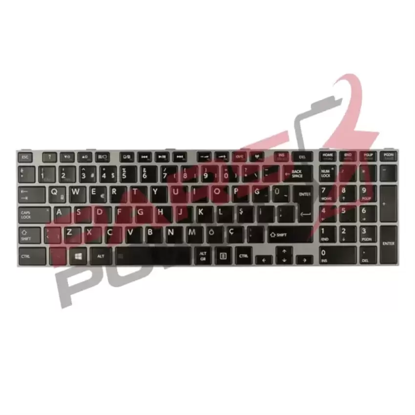 Toshiba Satellite S850D, S855D, S870D, S875D Notebook Klavye Işıklı (Siyah TR)